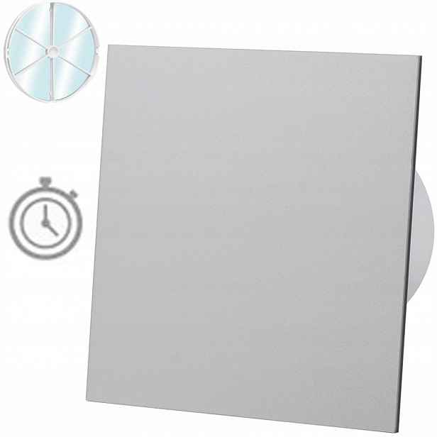 Ventilátor S Plexi Zpětným Ventilem Šedý Časový Spínač Časovač Fi 100