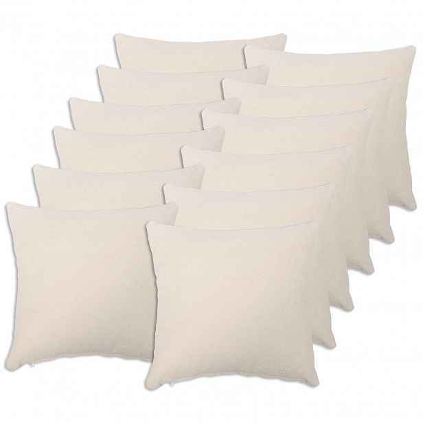 vidaXL Povlak na polštář 12 pcs HEERLEN Krémová 40 x 40 cm Bouclé