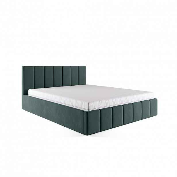 Fedve POLSTRBED Pesaro 120x200 cm, Tmavě zelená