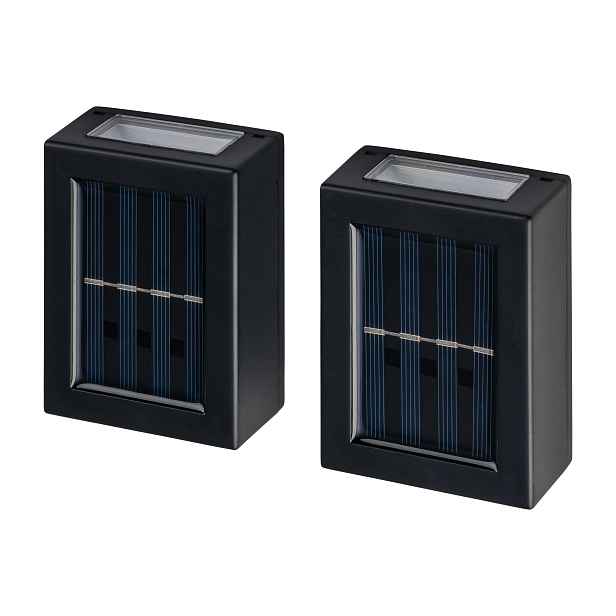 Livarno® Solární venkovní nástěnná LED svítidla, 2 kusy