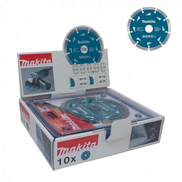 Makita - Sada diamantových řezných kotoučů na beton 125x22,2 mm, 10 ks D-41595-10