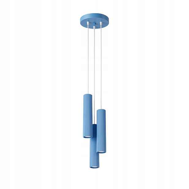 Sollux Lighting závěsná lampa karbonová modro-bílá 3xGU10 10W