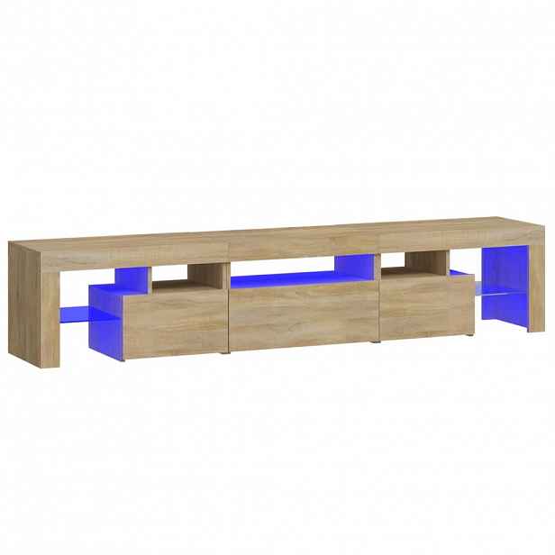 vidaXL TV skříňka s LED osvětlením dub sonoma 200x36,5x40 cm