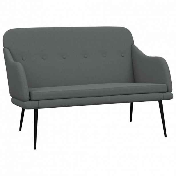 vidaXL Lavice tmavě šedá 110 x 76 x 80 cm textil