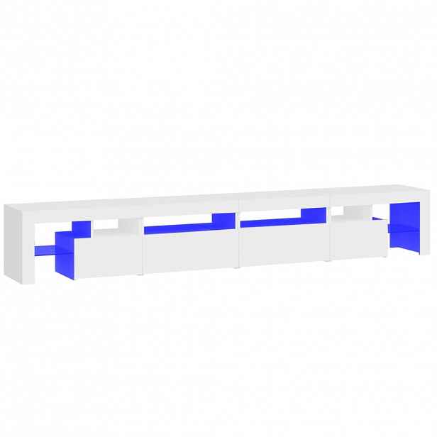 vidaXL TV skříňka s LED osvětlením bílá 260x36,5x40 cm