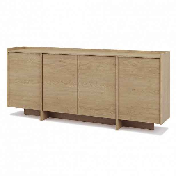 Beautysofa KOMODA Juni se 4 dvířky, 200 cm, dub Cremona
