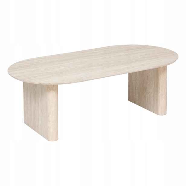 Kávový Stolek Mdf Podlouhlý 120X60X40 CM Béžový Matný