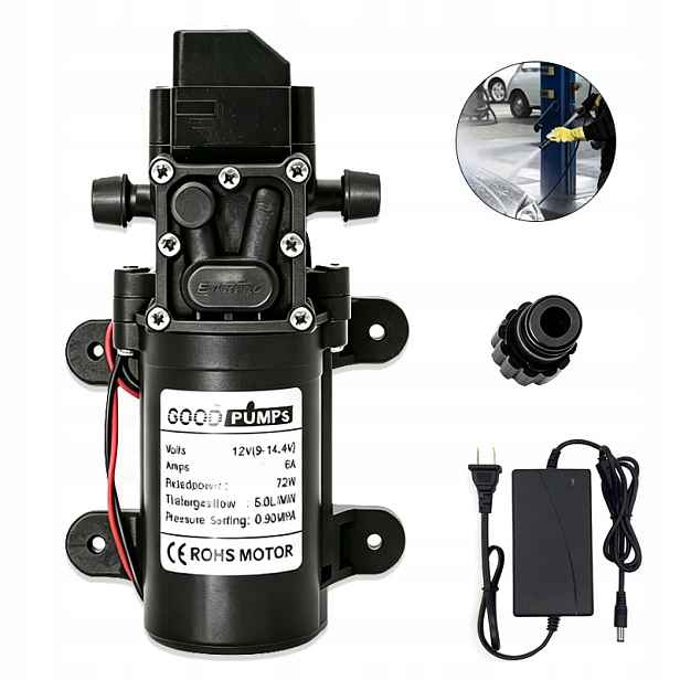 Samonasávací Vodní Čerpadlo 12V 70W S Převodníkem Na 220V