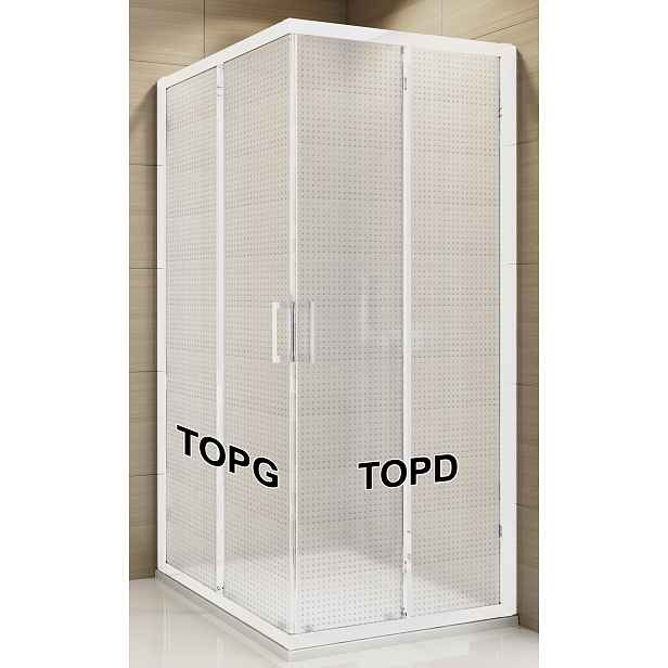 SanSwiss TOPD 0700 04 30 Pravý díl sprchového koutu 70 cm, bílá/mastercarré