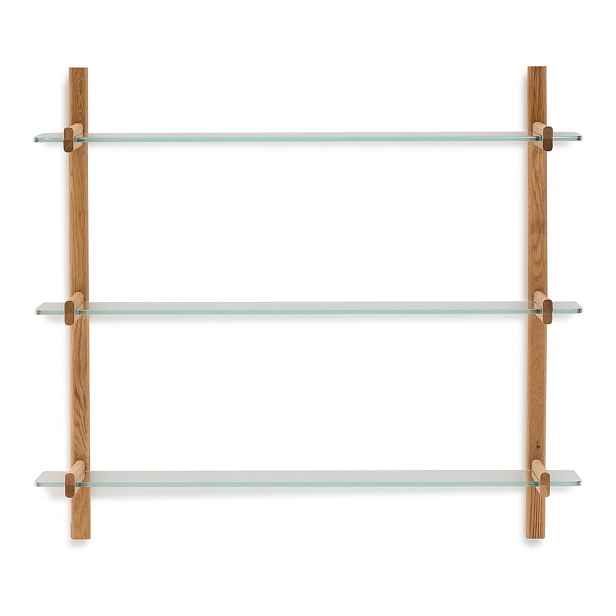 Skleněný modulární policový systém v přírodní barvě 110x98x30,5 cm Sitra – Kave Home