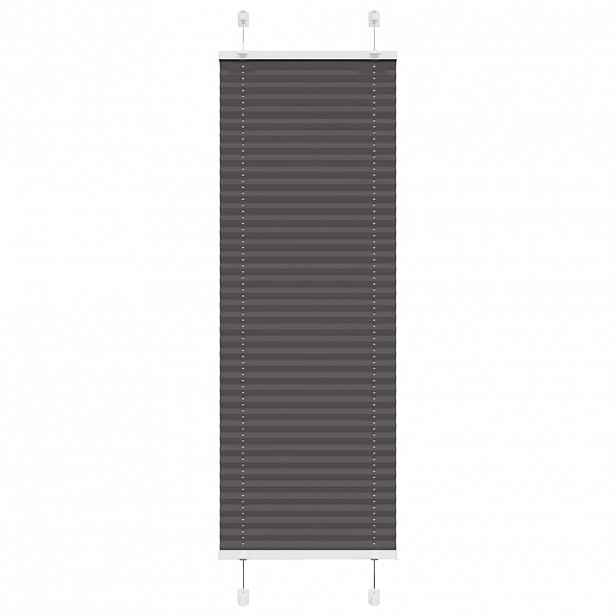 vidaXL Plisovaná roleta černá 40x100 cm Šířka látky 39,4 cm Polyester