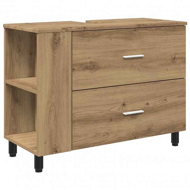 vidaXL Umývadlo do koupelny Dub artisan 80 x 35 x 60 cm