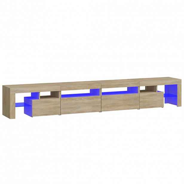 vidaXL TV skříňka s LED osvětlením dub sonoma 260x36,5x40 cm