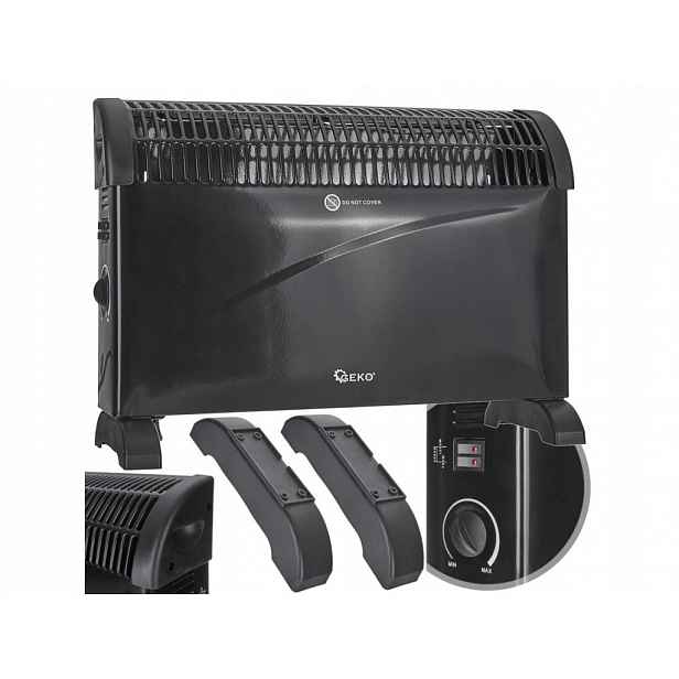 Konvektor s termostatem 2 kW, černý G80437