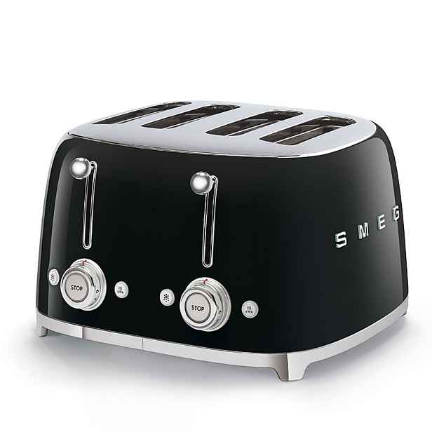 Smeg Toustovač 50´s Retro Style, 4x4, TSF03 černý TSF03BLEU