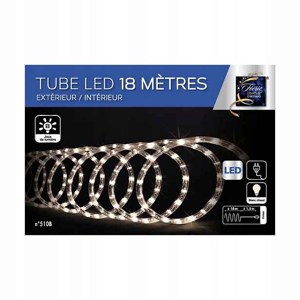 Venkovní Světelná Girlanda Ve Tvaru Spirály 324 Led 1,2 M Teplá Bílá