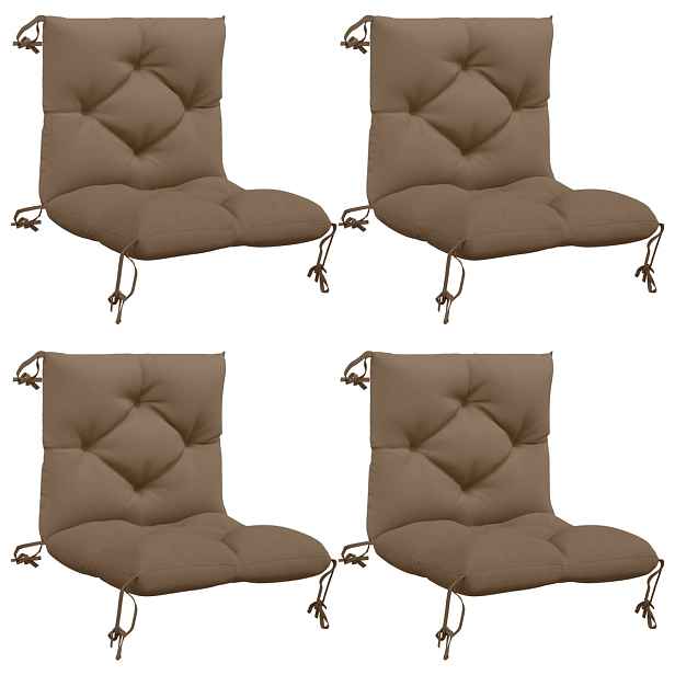 vidaXL 4-dílné paletové polštáře VIANEN 4 ks 100% polyester Taupe