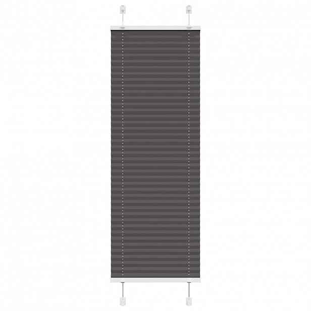 vidaXL Plisovaná roleta černá 45x100 cm Šířka látky 44,4 cm Polyester