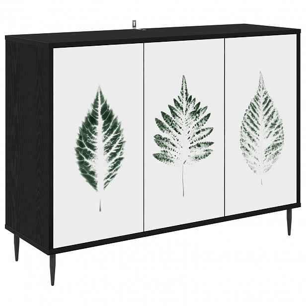 vidaXL Servírovací skříň HANAU Černý dub 102 x 33 x 76 cm
