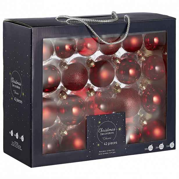 X-Mas SADA VÁNOČNÍCH KOULÍ 42dílné - Vánoční ozdoby - 003754190205