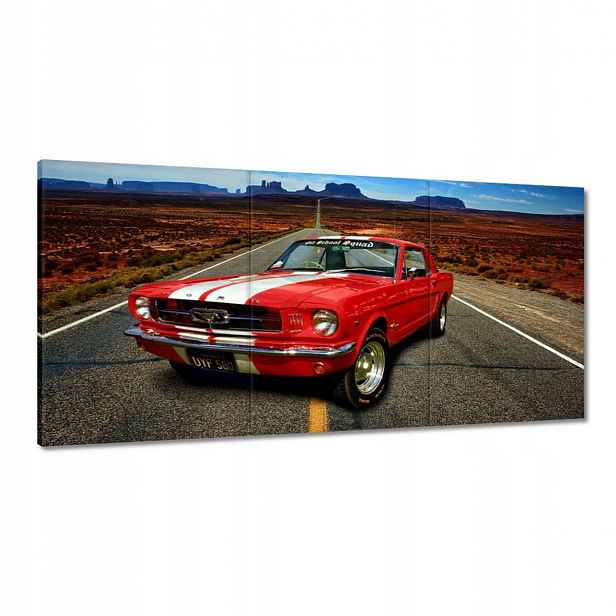 Obrazy 120x60 Červený Ford Mustang Usa