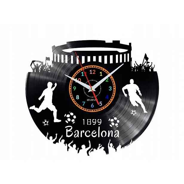 Barcelona Dárek Originální dekorace do domu Hodiny z vinylové desky