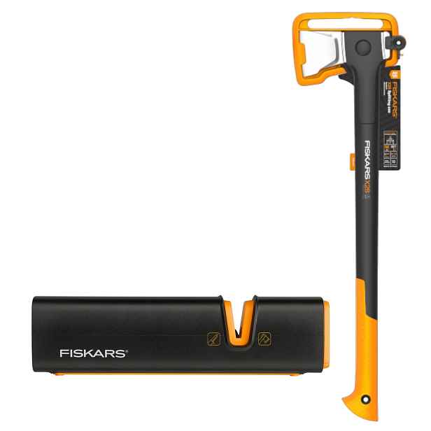 Fiskars Sada na dřevo Sekáč na štípání čepele M Brousek na brousek