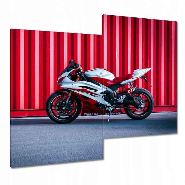 Obrazy 80x70 Bílo-červená Yamaha