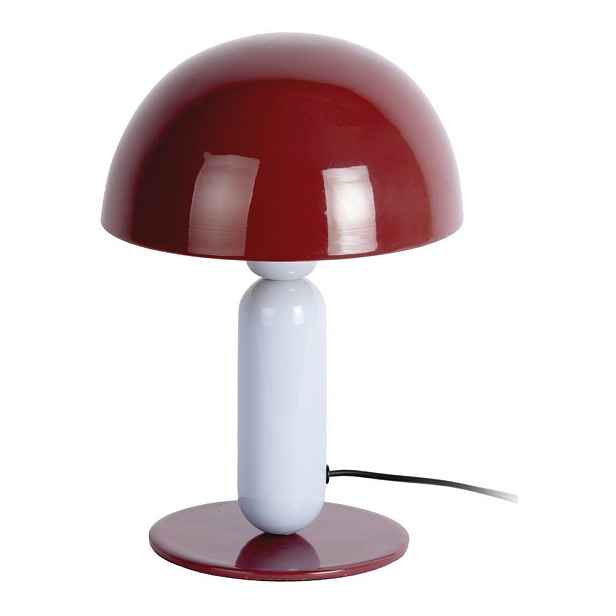 Vínová/světle modrá kovová stolní lampa (výška 30 cm) Firenze round – Leitmotiv
