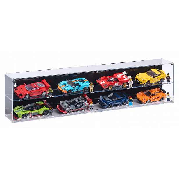 Závěsná vitrína Blacked Brick pro 8x Lego Speed Champions (2x4) např. F1
