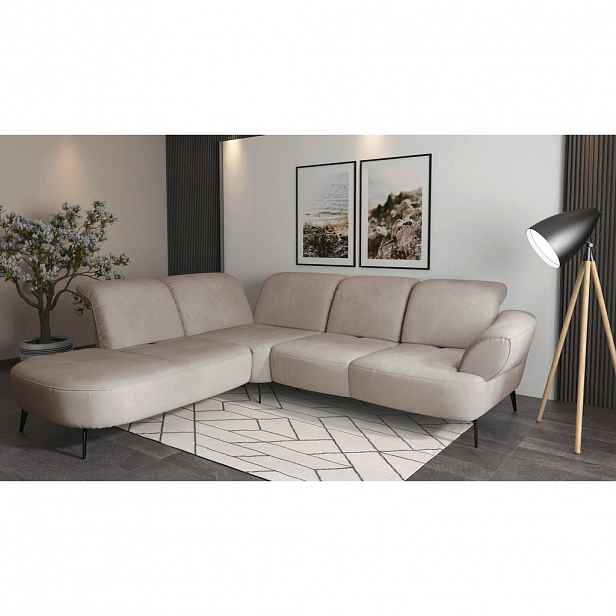 Sit & More ROHOVÁ SEDAČKA, textil, šedobéžová