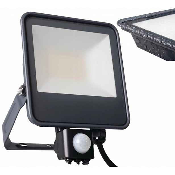 Halogenový Led reflektor s pohybovým senzorem 30W Bílý Neutrální 4000K Kanlux