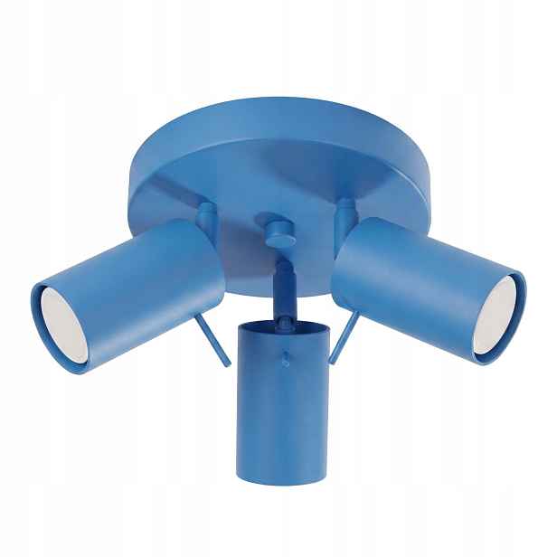 Sollux Lighting stropní svítidlo modrá kulatá 3x gu10 ring