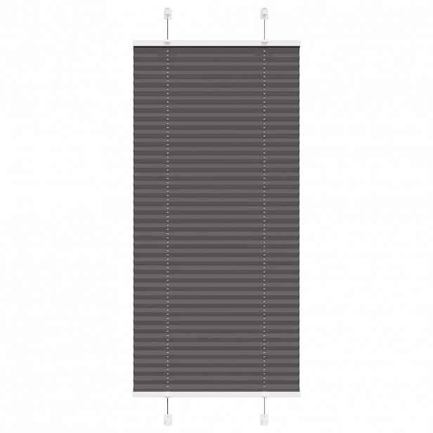 vidaXL Plisovaná roleta černá 55x100 cm Šířka látky 54,4 cm Polyester