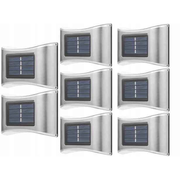 8 x Solární nástěnné svítidlo s Led senzorem