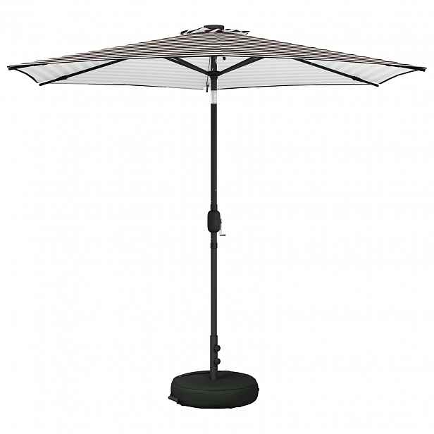vidaXL Zahradní slunečník s LED osvětlením a podstavcem 270 x 270 cm