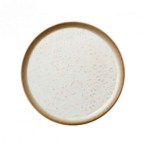 Krémový kameninový mělký talíř Bitz Basics Cream, ⌀ 21 cm