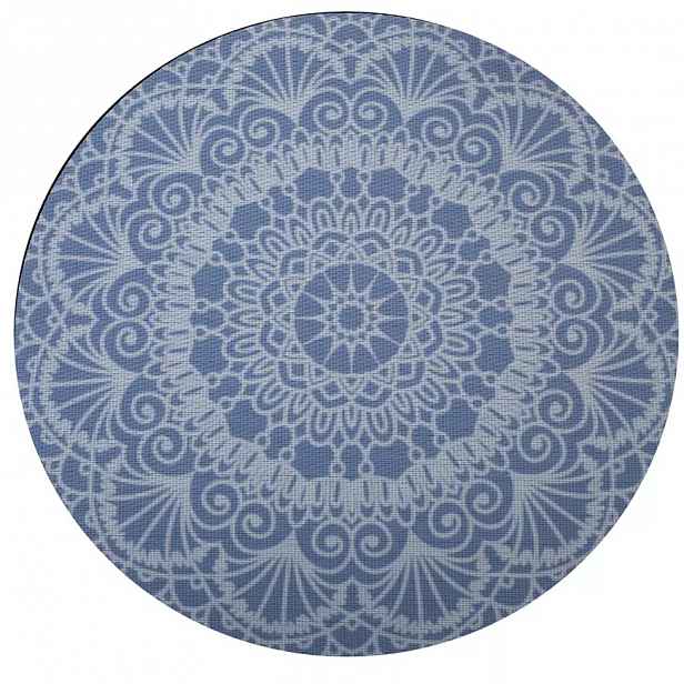 Plastové prostírání 38x0.3x38 cm modrý,bílý