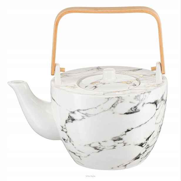 Porcelánová konvice na čaj Marmo Gold 800 ml