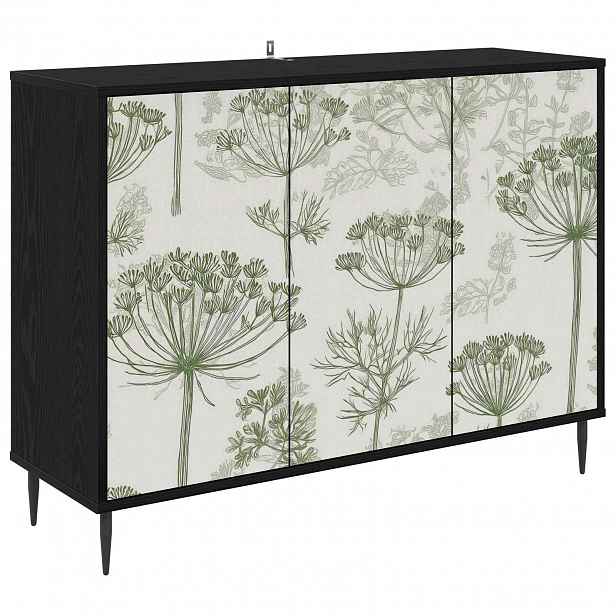 vidaXL Servírovací skříň GOTHA Černý dub 102 x 33 x 76 cm