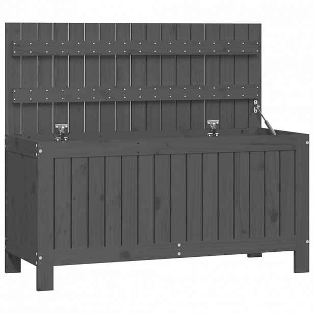 vidaXL Zahradní úložný box šedý 115 x 49 x 60 cm masivní borové dřevo