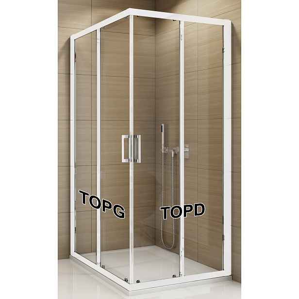 SanSwiss TOPD 0750 04 07 Pravý díl sprchového koutu 75 cm, bílá/sklo