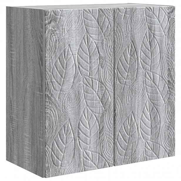vidaXL Nástěnná skříň 59 x 31 x 60 cm Kompozitní dřevo Šedý Sonoma