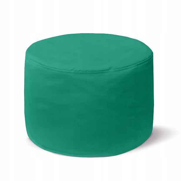 Pohodlná Kulatá Taburet Do Obýváku 35x25 cm Tyrkysová Ozdobná Podnožka Pod Nohy
