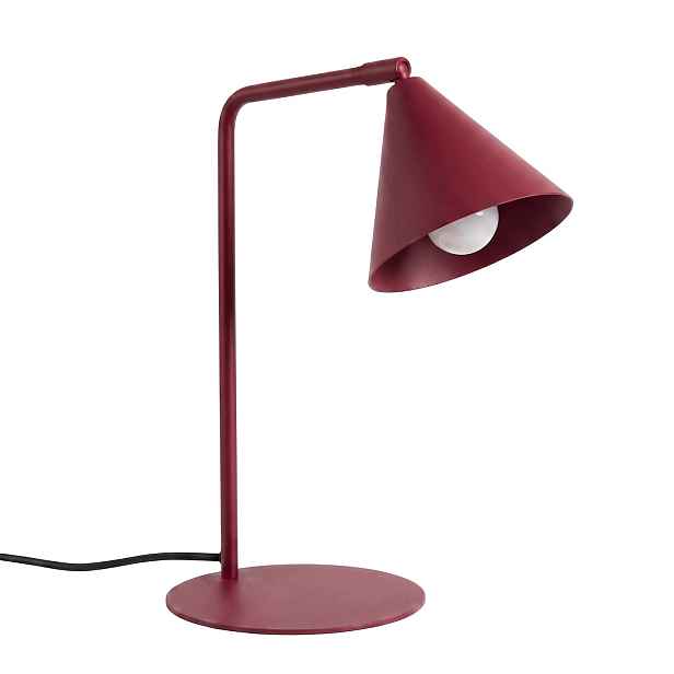 Stolní lampa Nox burgundská Noční lampa stolní kovová E14 Sollux