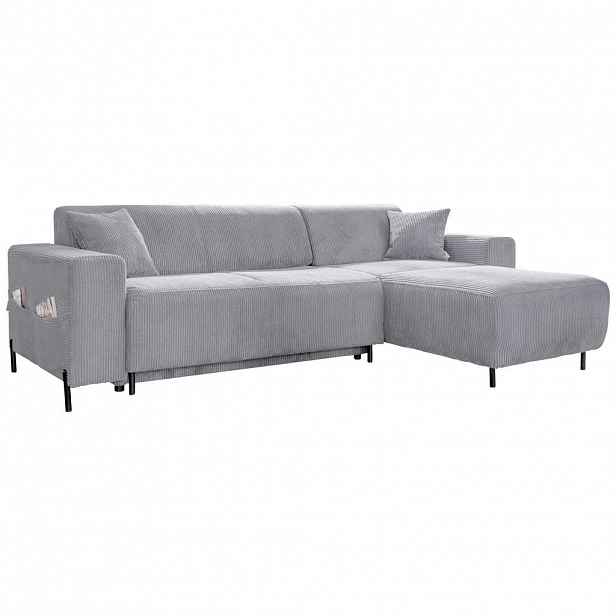 MID.YOU ROHOVÁ SEDAČKA, textil, světle šedá