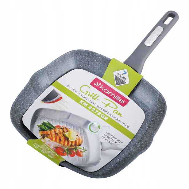 Granitová Indukční Grilovací Pánev 28 CM Kamille