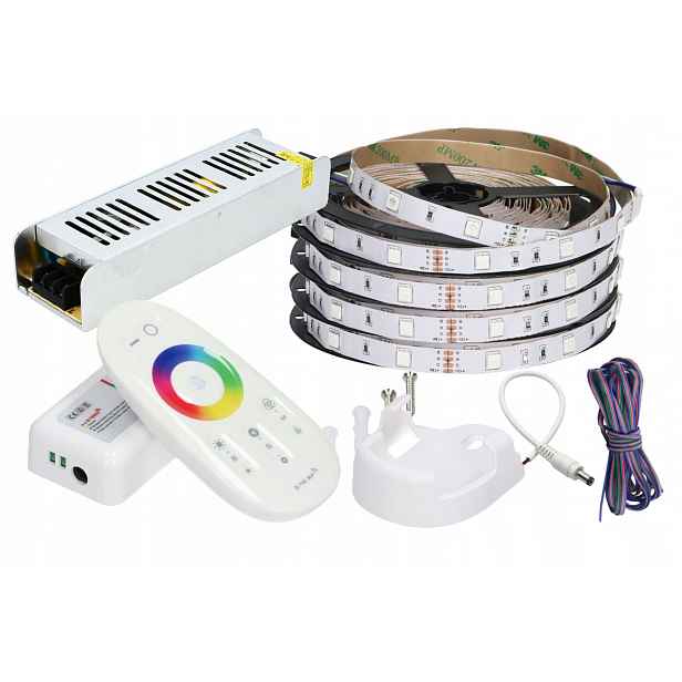 Set 20 m Led pásek 5050 Rgb Bílý P. Dotykový