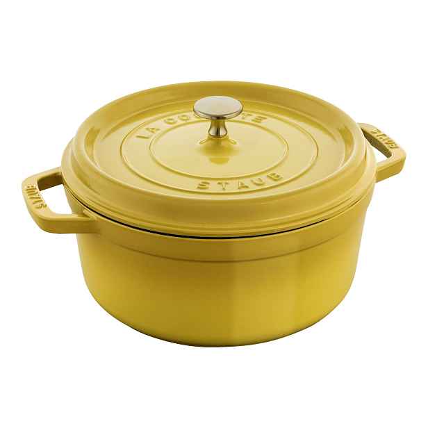 Staub Litinový hrnec s poklicí Cocotte, 24 cm / 3,8 l, citronová 1029060