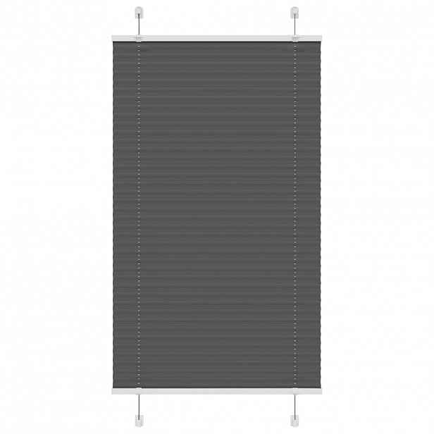 vidaXL Plisovaná roleta černá 70x100 cm Šířka látky 69,4 cm Polyester